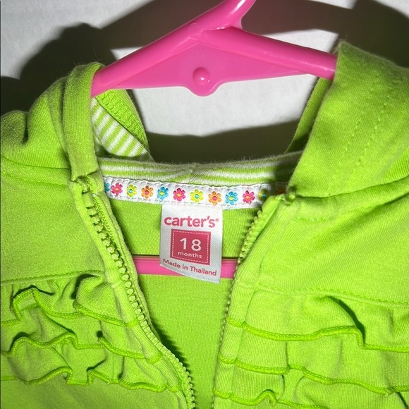Carter's Green Sweatshirt with Zipper Details - Picture 2 of 6